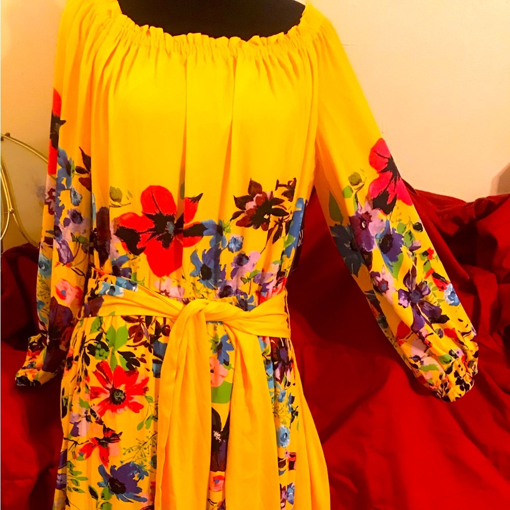 NYCO Yellow multi-print with flowers!